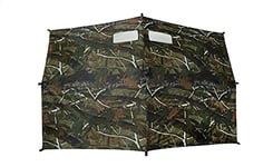 Januel - Parapluie d'Affut - Parasol d'Affut - Affut Camouflage - Toile 170x110cm - Pied Réglable de 90cm à 170cm - Inclinable - Fenêtre d'Observation à Bandes Auto-Agrippantes - Feuillage sous-Bois