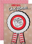 Christmas Card Crayola Colour Me Rosette Badge All I Want For Christmas NO Socks