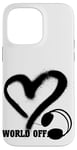 Coque pour iPhone 14 Pro Max Casque Musique Coeur Techno House Amour