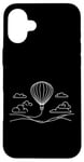 Coque pour iPhone 16 Plus Ballon à air One Line Art Dessin