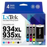 LxTek Compatible Cartouches d'encre Remplacement pour HP 934 934 XL 935 XL 934XL 935XL pour Officejet Pro 6230 6830, Officejet 6820 (Noir Cyan Magenta Jaune, 4-Pack)