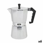 Italian Coffee Pot Quttin Aluminium 6 Cups [6 Units]