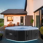 AREBOS Spa Gonflable avec éclairage LED Gonflable 154x154cm 4 Personnes 100 Jets de Massage avec Chauffage 550 litres avec