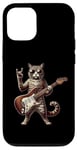 Coque pour iPhone 12/12 Pro Retro Cat Rock Music Men Kids Women Funny Kitten Cat Rock