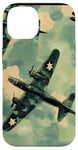 Coque pour iPhone 14 Bombardier B-17G Green Pop Art Tropical B-17 Flying Fortress de la Seconde Guerre mondiale