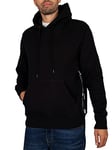 G-STAR RAW Men's Logo Tape Hooded Sweatshirt, Black (dk black D22014-D174-6484), L