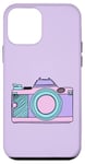 Coque pour iPhone 12 mini Appareil photo aux couleurs pastel de la licorne Photographe