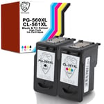 Compatible Canon PG-560XL CL-561XL High Capacity Combo Pack Ink Cartridges