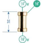 Manfrotto 119 Adapter Spigot 1/4''F and 3/8''F screw