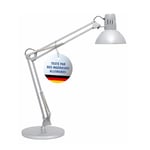 MAUL lampe de bureau MAULstudy en métal | Lampe LED professionnelle | Lampe sur pied flexible pour le bureau et l'atelier | Haute qualité d'éclairage à LED | Lampe bureau avec ampoule | Argenté