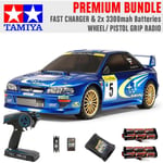 TAMIYA RC 58631 Subaru Impreza Monte Carlo TT-02 1:10 Premium Wheel Radio Bundle