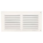 Amig - Grille de ventilation rectangulaire en Aluminium avec moustiquaire | Grilles d'aération pour sortie d'air | Idéal pour plafonds | Dimensions : 100 x 200 mm | Couleur: Blanc