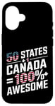 Coque pour iPhone 16 50 États + Canada = 100 % génial