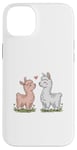 Coque pour iPhone 14 Plus Llama Love Heart Flower Cute Women Kids Men Valentines Day