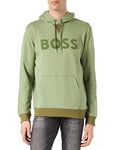 BOSS Men's WeIndi Hooded Sweatshirt, Open Green380, L