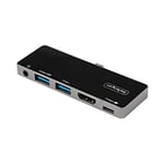 StarTech.com Adaptateur Multiport USB-C - USB-C vers 4K 60Hz HDMI 2.0 - Power Delivery Passthrough 100W - Hub USB 3.0 3 Ports - Audio - Mini Dock USB-C - Travel Dock USB Type-C (DKT30ICHPD)