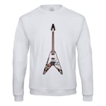 Sweat Shirt Homme Jimi Hendrix Guitare Fying V Guitar Hero Psychedelique 70's