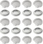 20 Pcs Ronde Grille Aération 53mm Ronde Trou de Ventilation Inox pour Cuisine Meubles Bouche Aération