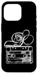 Coque pour iPhone 16 Pro Love Retro Mixtape 80's Blank Cassette Tape Shirt Cadeaux