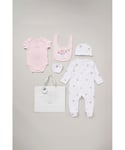 Rock A Bye Baby Girl Cotton 5-Piece Gift Set - Blush - Size 3-6M