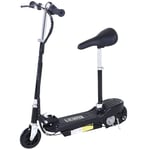HOMCOM Foldable Powered Scooter 120W w/ Adjustable Seat and Brake, Black
