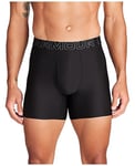 Under Armour Men's Multi-Pack Performance Tech Mesh Boxerjock Brief, 6" Inseam, All-Day Comfort Boxer, Black Solid-Core 3 Pack, Large (Pack of 3)