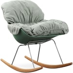 Chaise à Bascule Rembourrée - Design Scandinave - Ruma Vert