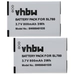 2x Battery for Siemens Gigaset SL610H Pro SL780 SL450H SL450A Go SL450HX 800mAh