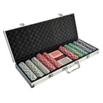 500 Piece Poker Set Complete With Chips, Cards, Dice, And Casino Style Case