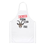 Beware Crazy Goat Man Chefs Apron - Funny Animal Cooking