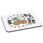 Crazy Milk And Cookies Man Stars PC Computer Mouse Mat Pad Funny Joke Chocolate