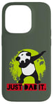 Coque pour iPhone 14 Pro Dab Dabbing Panda Eco Planet Green Save World