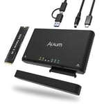 Alxum USB to NVMe M.2 and SATA HDD/SSD Enclosure with Offline Clone, M.2 to SATA Adapter Support 10Gbps Data Transfer, Include USB C to C Cable with USB A Adapter and 12V/2A Power Supply