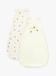 John Lewis Embroidered Bee Baby Sleeping Bag, 0.5/1.5 Tog, Pack of 2