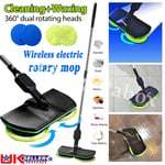 Electric Cordless Floor Cleaner Scrubber Sweeper Polisher Mop Set Rechargeable