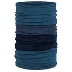 Buff Merino Wool Tour de cou Move Multifunctional Homme Femme Adulte, Sans Couture, Elégance, Chaud, Ecologique, Confortable, Mode, Moderne, Urbain, Régulateur de température, Bleu, Taille Unique