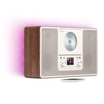 Internet Radio CD Player Bluetooth DAB+ FM Stereo Speaker Digital Radio Walnut