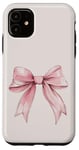 iPhone 11 Aesthetic Pink Ribbons Watercolor Coquette Girly Pink Bow Case