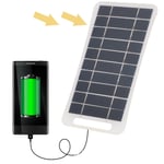 USB Solar Panel Solar Panel Charger Compact 5V 5W Monocrystalline Silicon For