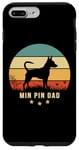 iPhone 7 Plus/8 Plus MIN PIN DAD retro sunset Design with Miniature Pinscher Case