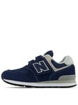 New Balance 574 Kids Trainers - Navy, Navy, Size 12