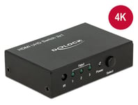 Delock HDMI UHD Switch 3 x HDMI in > 1 x HDMI out 4K - video/audio switch - 3 porter