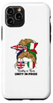 iPhone 11 Pro Half Britain And Italian British UK Italia Flag Girl Women Case