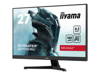 Iiyama G-Master Red Eagle G2770hsu-B6 - Led-Skjerm - Gaming - 27" - 1920 X 1080 Full Hd (1080P) @ 180 Hz - Fast Ips - 300 Cd/M² - 1000:1 - 0.2 Ms - Hdmi, Displayport - Høyttalere - Svart, Matt