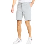 Nautica Men's Classic Fit Flat Front Stretch Solid Chino 8.5" Deck Shorts Casual, True Quarry, 34