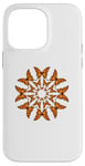 Coque pour iPhone 14 Pro Max Petit papillon – Motif floral mandala orange