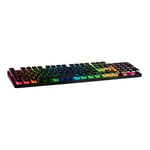 Onlan – CA-290 – Clavier Gamer étendu - 105 Touches Fines “Low Profile”- Mécanique Switch Rouge – Anti ghosting Complet N-Key Rollover– Rétro-éclairage RGB – Cordon USB tressé