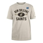 NEW ORLEANS SAINTS New Era Cap NFL Regular T-Shirt Distressed Screenprint Team Graphic Stone Unisex