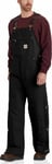 Carhartt Carhartt Men's Firm Duck Insulated Bib Overall Black XXL, BLACK