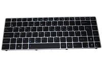 RTDPART Laptop Keyboard For ASUS A40 A42 K42 K43 UL30 UL80 U80 N82 N43 V31J With Silver Frame Black 04GNV62KUK00-1 0KN0-ED2UK01 9J.N1M82.30U United Kingdom UK